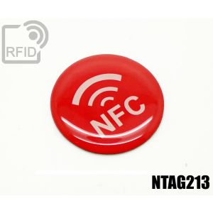 ES31C67 Etichette 30 mm diam. RFID resina NFC ntag213 small