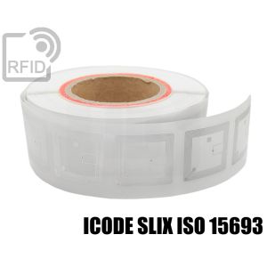ES33C53 Etichette 50 x 50 mm RFID trasp. biblioteca ICode SLIX iso 15693 small