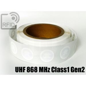 ET02C81 RFID labels diam. 30 mm UHF 868 MHz Class1 Gen2 small