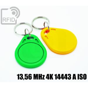 KY01C45 Flat RFID tag keyfob 13,56 MHz 4K 14443 A iso small
