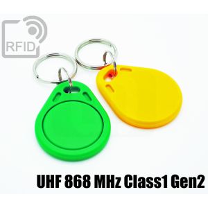 KY01C81 Flat RFID tag keyfob UHF 868 MHz Class1 Gen2 small