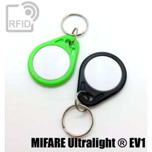 KY02C46 Portachiavi RFID piatto bicolore NFC Mifare Ultralight ® EV1 small