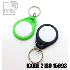 KY02C51 Portachiavi RFID piatto bicolore ICode 2 iso 15693 small