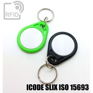 KY02C53 Portachiavi RFID piatto bicolore ICode SLIX iso 15693 small