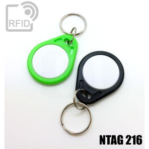 KY02C68 Portachiavi RFID piatto bicolore NFC ntag216 small