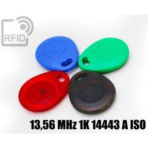 KY03C23 Rounded RFID tag keyfob 13,56 MHz 1K 14443 A iso small