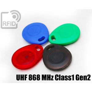 KY03C81 Rounded RFID tag keyfob UHF 868 MHz Class1 Gen2 small