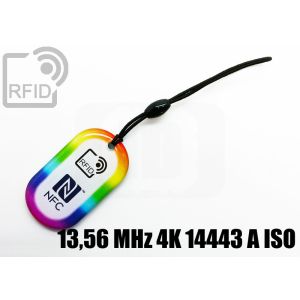 KY04C45 Oval RFID keyfob 13,56 MHz 4K 14443 A iso small