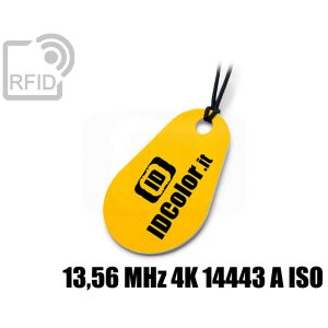 KY05C45 Drop-shaped RFID tag keyfob 13,56 MHz 4K 14443 A iso small