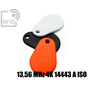 KY06C45 RFID abs keyfob waterproof 13,56 MHz 4K 14443 A iso small