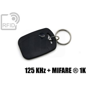KY08D02 Portachiavi tag RFID abs doppio chip 125 KHz + Mifare ® 1K small
