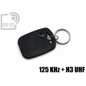 KY08D03 Portachiavi tag RFID abs doppio chip 125 KHz + UHF Gen2 small