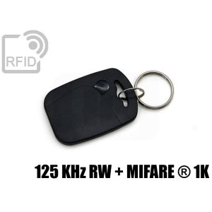 KY08D29 Portachiavi tag RFID abs doppio chip 125 KHz RW + Mifare ® 1K small