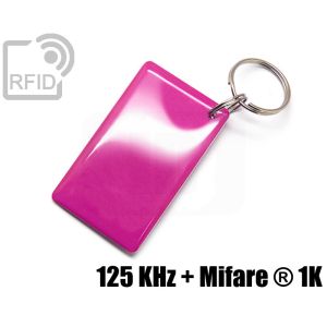 KY09D02 Portachiavi tag RFID large doppio chip 125 KHz + Mifare ® 1K small