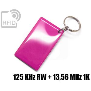 KY09D30 Portachiavi tag RFID large doppio chip 125 KHz RW + 13,56 MHz 1K small