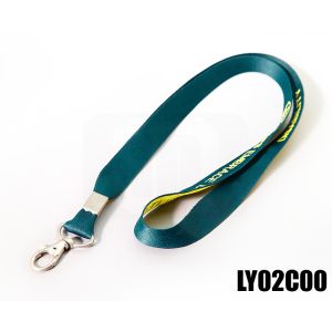 LY02C00 Embroidered fabric woven lanyard small