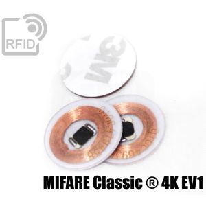 TR01C09 Discos adhesivos RFID transparentes Mifare Classic ® 4K Ev1 small