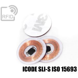 TR01C52 Discos adhesivos RFID transparentes ICode SLI-S iso 15693 small