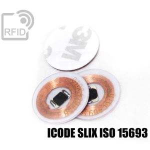 TR01C53 Discos adhesivos RFID transparentes ICode SLIX iso 15693 small
