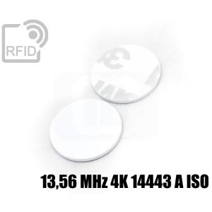 TR02C45 Discos adhesivos RFID de PVC 13,56 MHz 4K 14443 A iso small
