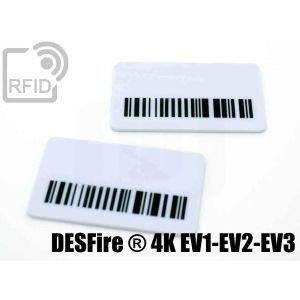 TR04C10 Etiquetas RFID rectangulares NFC Desfire ® 4K Ev1-Ev2-Ev3 small