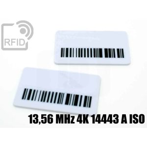 TR04C45 Etiquetas RFID rectangulares 13,56 MHz 4K 14443 A iso small