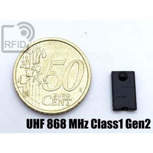 TR21C81 Etiqueta rectangular adhesiva UHF RFID miniaturizada UHF 868 MHz Class small