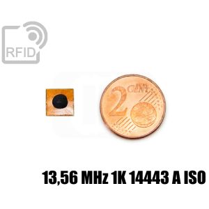 TR33C23 Etiqueta de película RFID pequeña 7 x 7 mm 13,56 MHz 1K 14443 A iso small