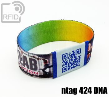 BR21C88 25 mm elastic RFID wristbands NFC ntag 424 DNA small