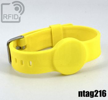 BR34C68 Pulseras de silicona RFID con hebilla de 16 mm NFC ntag216 small