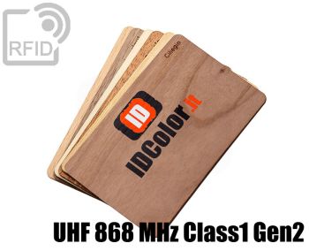 CR04C81 Personalisierte RFID-Holzkarten UHF 868 MHz Class1 Gen2 small