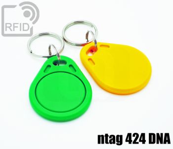 KY01C88 Flat RFID tag keyfob NFC ntag 424 DNA small