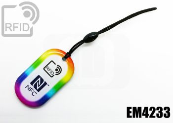 KY04C84 Ovaler RFID-Schlüsselanhänger NFC Mifare Ultralight ® AES small