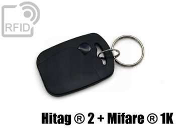 KY08D37 RFID-Tag-Schlüsselanhänger ABS mit Doppelschip Hitag ® 2 + Mifare ® 1K small