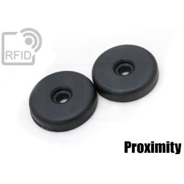 proximity 30mm ABS tag disc with adhesive and hole for screw fixing