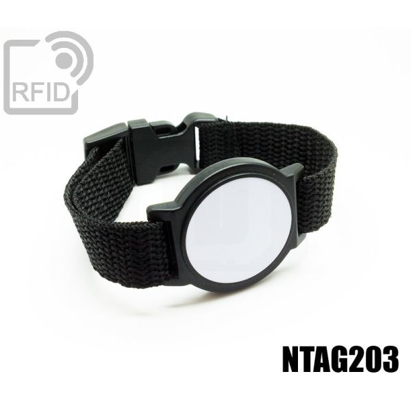 BR01C35 Braccialetti RFID ABS tondo NFC Ntag203 thumbnail