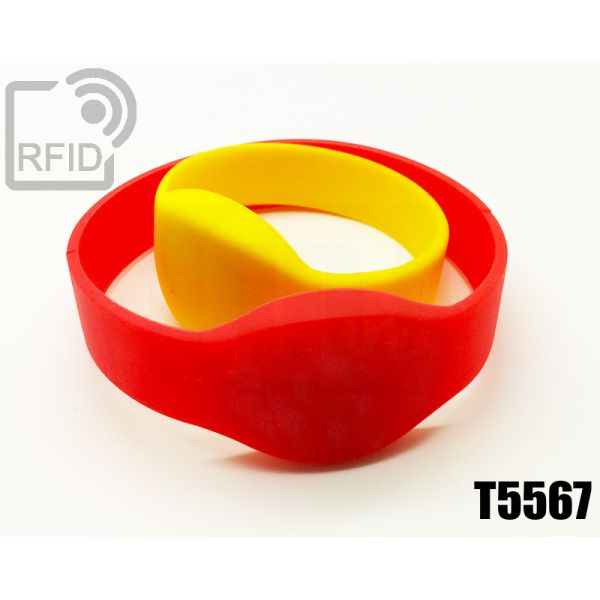 BR05C04 Braccialetti RFID silicone ovale T5567 swatch