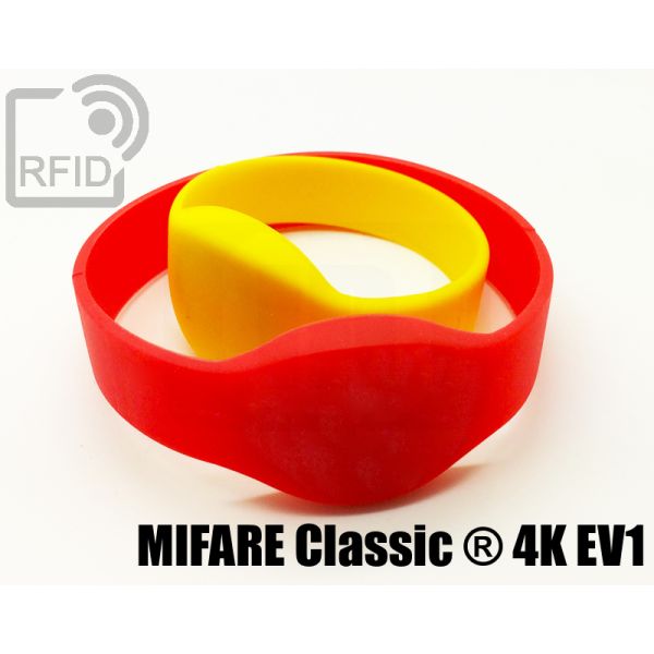BR05C09 Braccialetti RFID silicone ovale Mifare Classic ® 4K Ev1 swatch