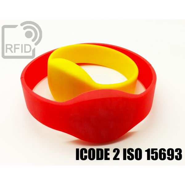 BR05C51 Braccialetti RFID silicone ovale ICode 2 iso 15693 swatch