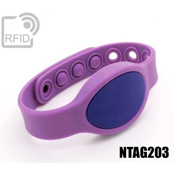 BR07C35 Braccialetti RFID clip silicone NFC Ntag203 thumbnail