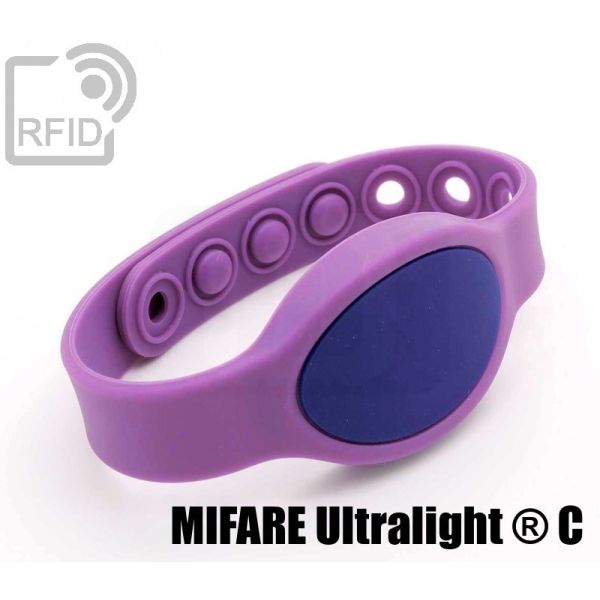 BR07C47 Braccialetti RFID clip silicone NFC Mifare Ultralight ® C swatch