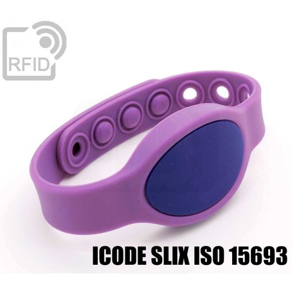 BR07C53 Braccialetti RFID clip silicone ICode SLIX iso 15693 swatch