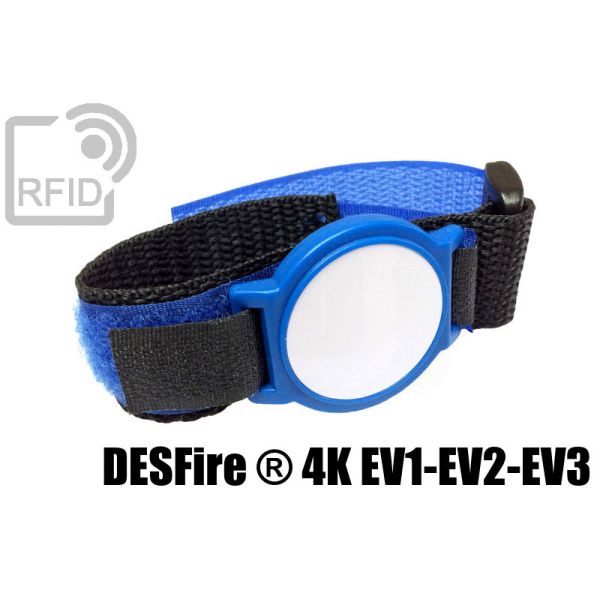 BR08C10 Braccialetti RFID ABS velcro NFC Desfire ® 4K Ev1-Ev2-Ev3 swatch