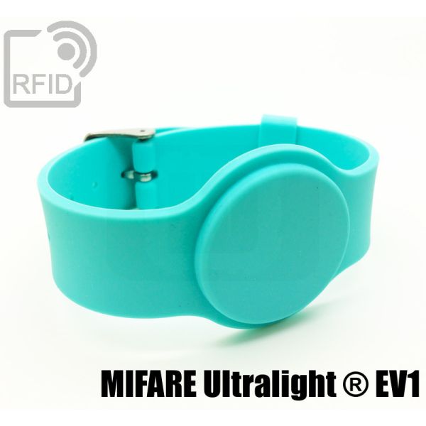 BR10C46 Braccialetti RFID silicone fibbia NFC Mifare Ultralight ® EV1 thumbnail