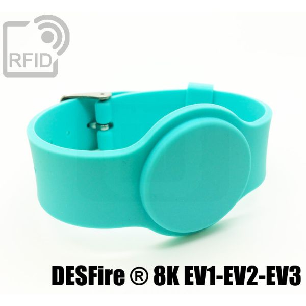 BR10C50 Braccialetti RFID silicone fibbia NFC Desfire ® 8K EV1-EV2-EV3 swatch