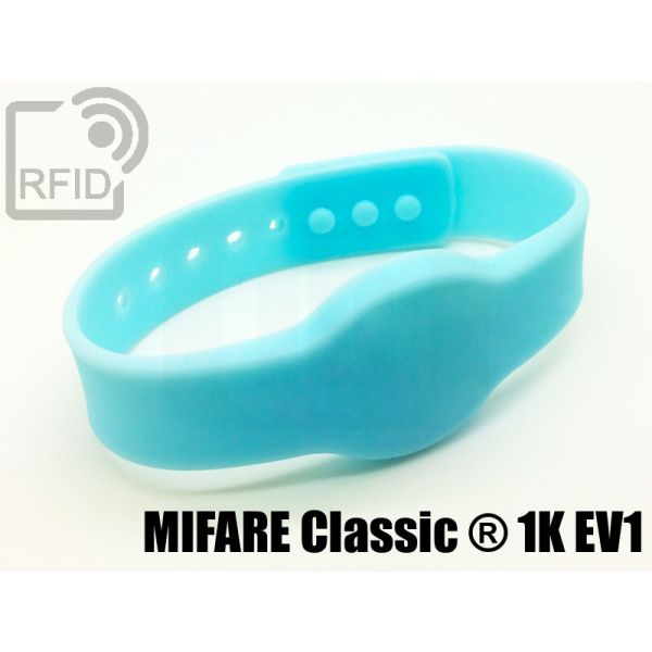 BR11C08 Braccialetti RFID silicone clip Mifare Classic ® 1K Ev1 swatch