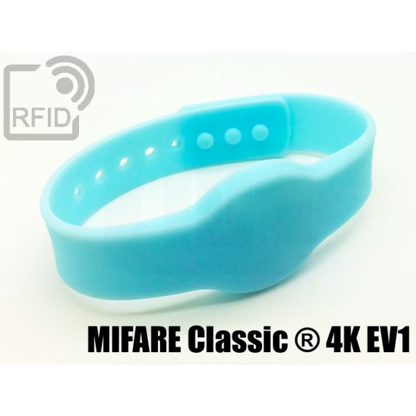 BR11C09 Braccialetti RFID silicone clip Mifare Classic ® 4K Ev1 swatch