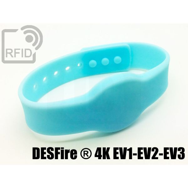 BR11C10 Braccialetti RFID silicone clip NFC Desfire ® 4K Ev1-Ev2-Ev3 swatch