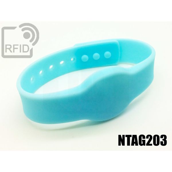 BR11C35 Braccialetti RFID silicone clip NFC Ntag203 swatch