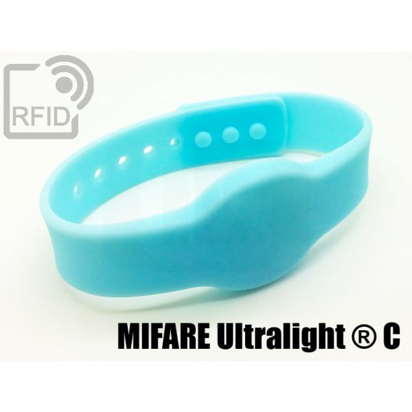 BR11C47 Braccialetti RFID silicone clip NFC Mifare Ultralight ® C swatch